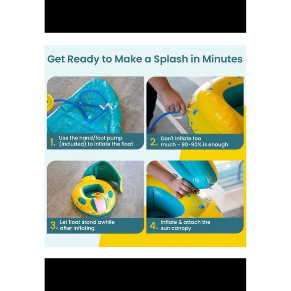 Baby Pool Float with Canopy - Picture 5 of 8